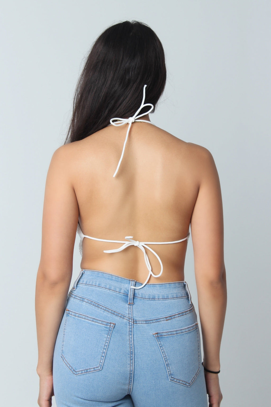 Natalie Rhinestone Crop Top