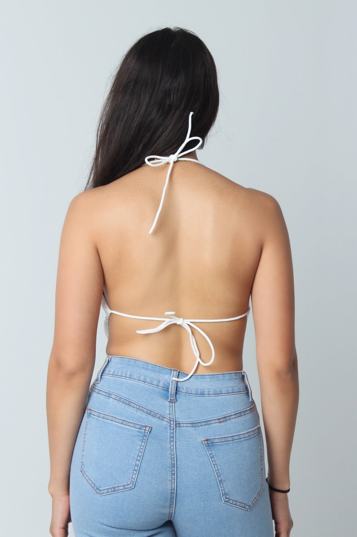 Natalie Rhinestone Crop Top